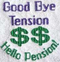 Retirement towel Pension great retirement gift  