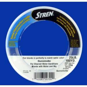  Stren Tinted Fluorocarbon Leader 25lb 100Yd Gunsmoke 