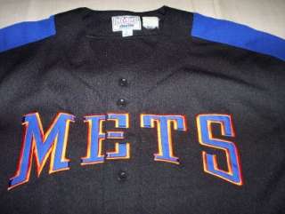 VINTAGE NEW YORK METS STITCHED MIKE PIAZZA STARTER JERSEY, MENS LARGE 