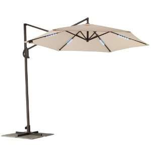    The Cordless Lighted Cantilever Umbrella: Patio, Lawn & Garden