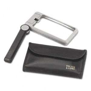   Folding Lighted Handheld Magnifier w/Acrylic Lens, 4 x 2: Electronics