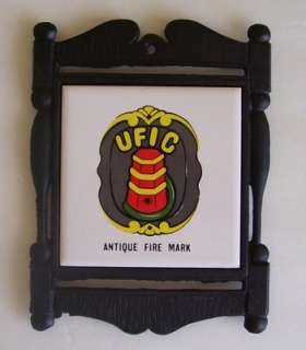 FIRE MARK UFIC: Union Fire Insurance Company Tile/Metal 6 X 7.5 
