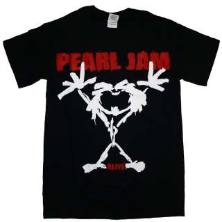 Pearl Jam Stickman Ten Alive Album Rock Band T Shirt Tee  