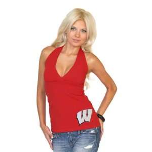    Wisconsin Badgers Womens V Neck Halter Top: Sports & Outdoors