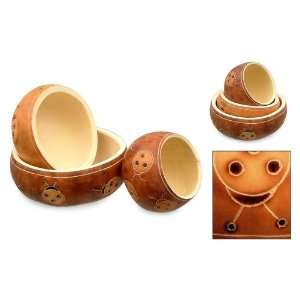  Mate gourds, Fancy Ladybugs (set of 3)
