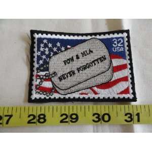  USA 32 Cent Stamp   POW and MIA Never Forgotten Patch 