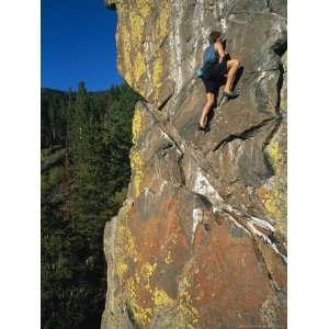  A Rock Climber in Montanas Hyalite Canyon National 