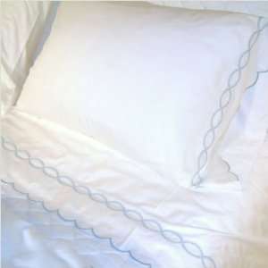  Caravelle Sateen Embroidered Duvet in Garland Blue: Home 