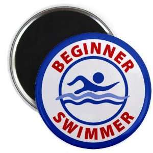  BEGINNER SWIMMER Pool Safety Alert 2.25 inch Fridge Magnet 