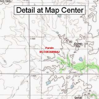  USGS Topographic Quadrangle Map   Parvin, Oklahoma (Folded 