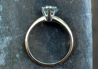 14k diamond ring solitaire oec Old European Cut ~.88ct open culet 