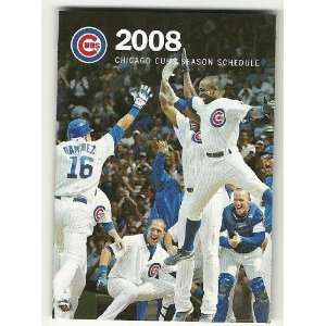  2008 Chicago Cubs Pocket Schedule Sked 