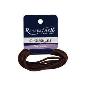 Silver Creek Sof suede Lace 3/32 Carded 2 Yards dark Brown