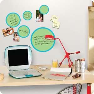  Green Blue Circle Dry Erase Wall Decals: Toys & Games