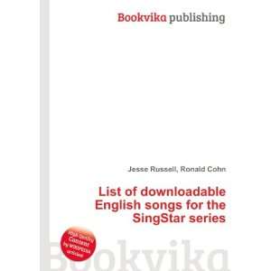  List of downloadable English songs for the SingStar series 