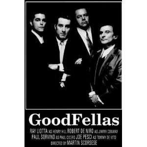  Goodfellas Cast De Niro Pesci B/w Xl Giant 40x60 Poster 