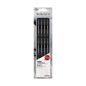  Royal Brush Long Sketch Sticks Set Mini Tin 12/Pkg; 3 