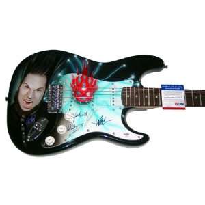  Static X Autographed Signed Airbrush Guitar & Proof PSA 