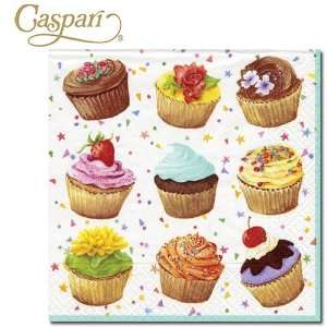  Caspari Paper Napkins 9960L Birthday Cupcakes Lunch Napkins 