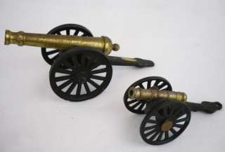 Huge Lot of 9 Vintage Toy / Replica Cannons Wood Metal  
