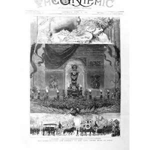 1885 LYING IN STATE FUNERAL VICTOR HUGO PARIS TRIOMPHE  