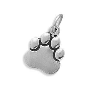    Sterling Silver Charm Pendant Pawprint Paw Print Cat Dog: Jewelry