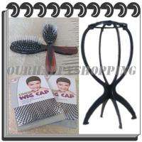 Cap + Stand + Brush Comb 3 in 1 Wig Care Package Kit  