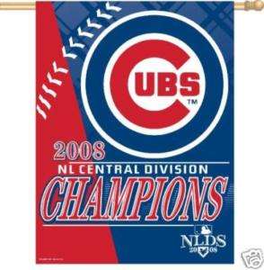 CHICAGO CUBS ~ 2008 CENTRAL DIVISION CHAMPS HOUSE FLAG  