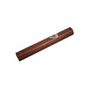   Mezuzah of Rosewood with Silver Hebrew Letter Shin 