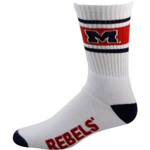    Mississippi Rebels Striped Cushion Crew Socks: Sports & Outdoors
