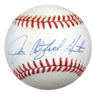 Jim Catfish Hunter Autographed Signed AL Baseball JSA #D01484  