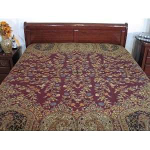  CHAMAN CASHMERE WOOL INDIAN BEDDING BLANKET THROW