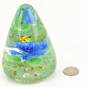   Paperweight Yellow Butterfly Stays on Blue Flower: Everything Else