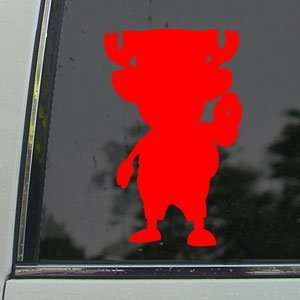  One Piece Red Decal Chopper Car Truck Window Red Sticker 