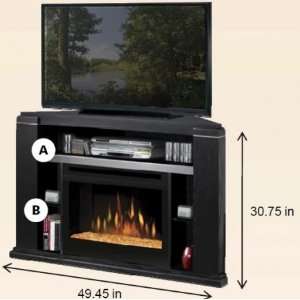   Electric Fireplace With Life Like Flame Effect On Demand Heat with