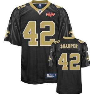 Darren Sharper Jersey: Reebok Black Replica Super Bowl XLIV #42 New 