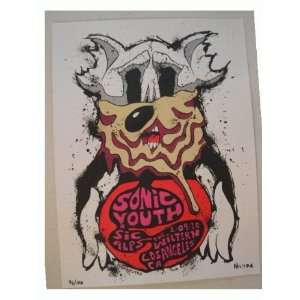  Sonic Youth SilkScreen Poster Signed and Numbered 