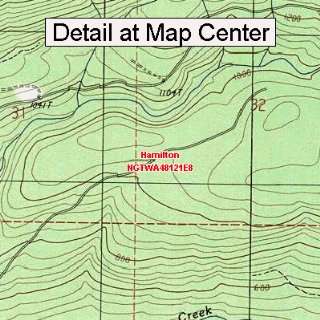  USGS Topographic Quadrangle Map   Hamilton, Washington 