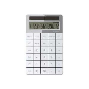   12 Digit Calculator, Solar Power, 3 7/8x6 1/8x1/2, Electronics