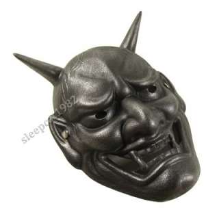 Resin Japanese Buddhist Hannya Mask Black Mask Evil Theme Halloween 