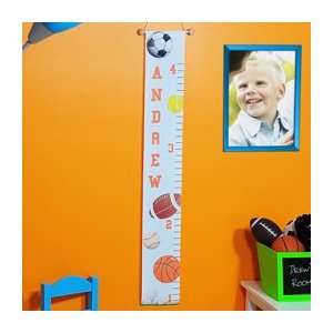  Sports Themed Personalized Growth Chart   Free Shipping 
