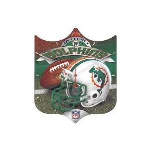  Miami Dolphins High Definition Plaque Clock Sports 