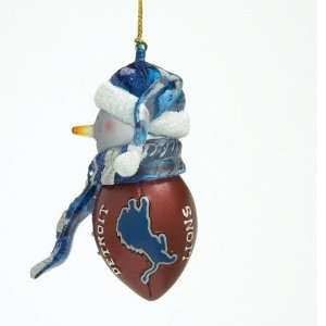   Lions NFL Striped Acrylic Snowman Ornament (3) Everything Else
