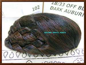 hair bun chignon dome piece wiglet AUBURN black 102M  