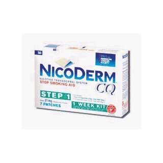 NicoDerm CQ Smoking Cessation Aid, Clear Patch, Step 1 with 21mg   7 