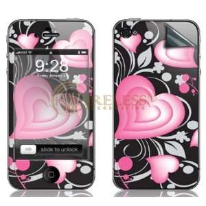  Smart Touch Skin Apple iPhone 4   3D Lovely Heart Design 