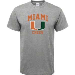  Miami Hurricanes Sport Grey Cheer Arch T Shirt Sports 