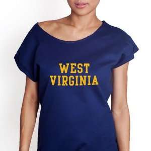 West Virginia Mountaineers Retro Off Shoulder Sweatshirt  