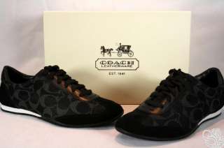 COACH Neala Printed Mesh Black Sneakers Shoes size 10  