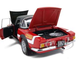   18 scale diecast car model of fiat 124 abarth 4 1972 rallye acropolis